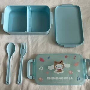 Cinnamoroll Blue Lunch Box Set with Utensils